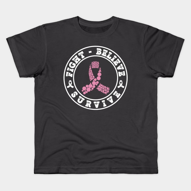 Breast Cancer Awareness Kids T-Shirt by Emma